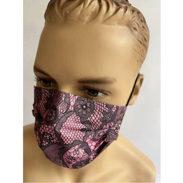 Mund- Nase Schutz mit Motiv Dekorativ pink