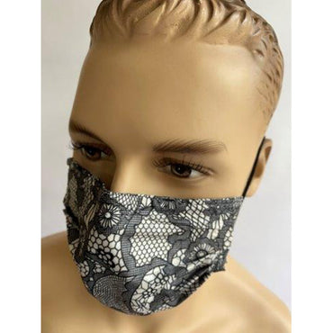 Mund- Nase Schutz mit Motiv Dekorativ schwarz