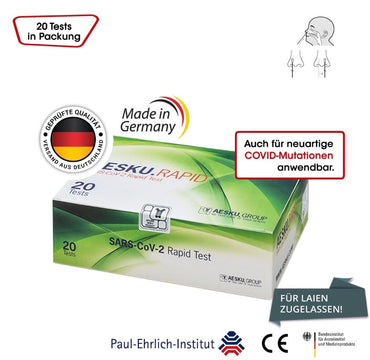AESKU.RAPID SARS-CoV-2 Antigen-Laientest – Made in Germany – Vorgefüllte Pufferlösung