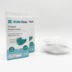 Medizinische Schutzmasken für Kinder, Typ 1 in weiss