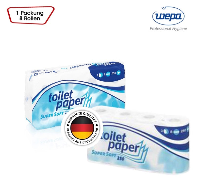 Super Soft Toilettenpapier, 3-lagig, Hochweiß