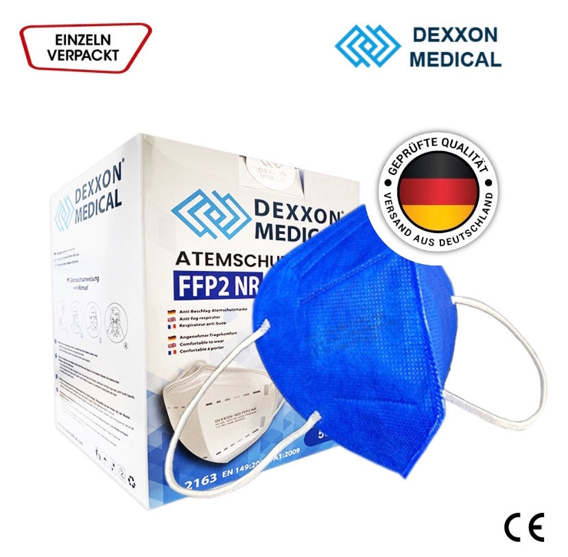 Dexxon Medical Atemschutzmaske FFP2 NR CE2163 (Blau)