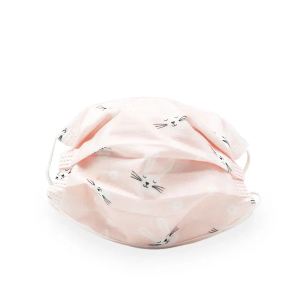 100 x Kindermaske Mundschutz Nasenschutz / 3 Lagig “für Kinder” Pink mit Motiv CE