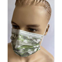 Mund- Nase Schutz mit Motiv Tarnfarben (grün) Camouflage